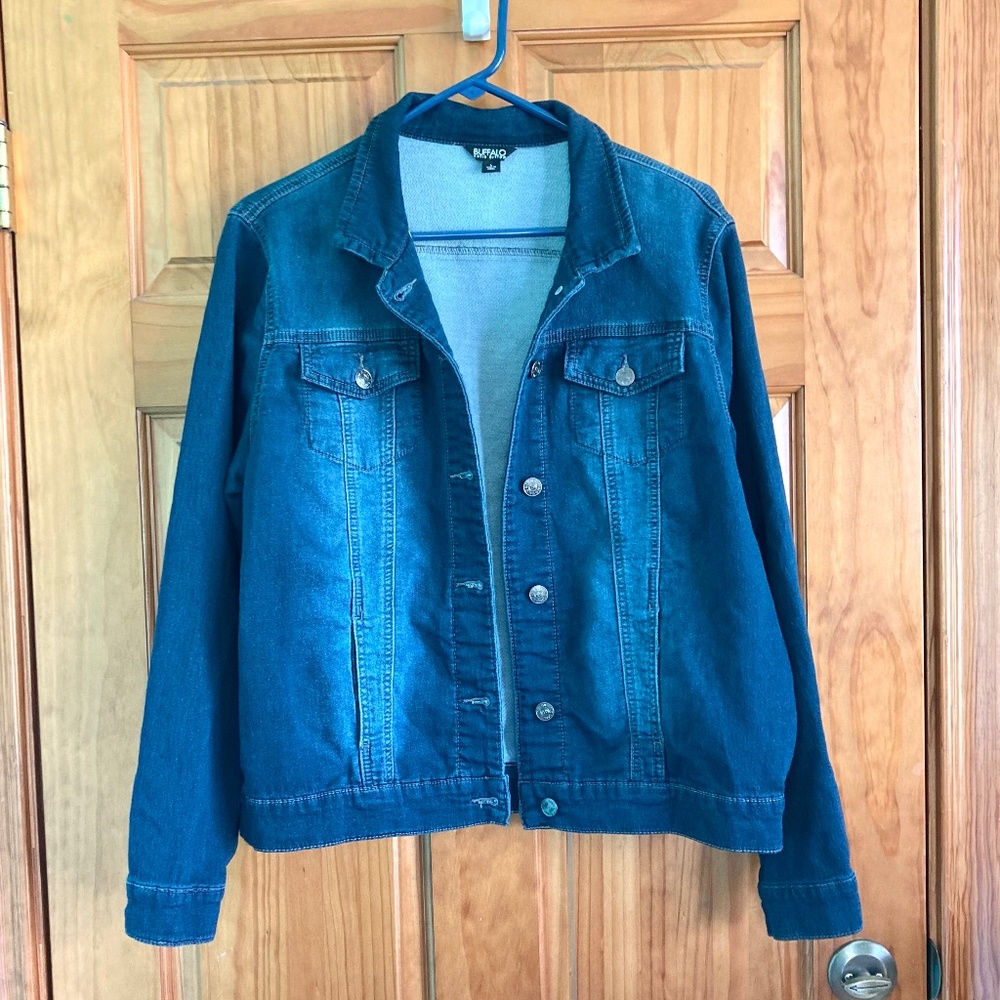 Women’s size large Buffalo David Bitton, soft faux denim jacket